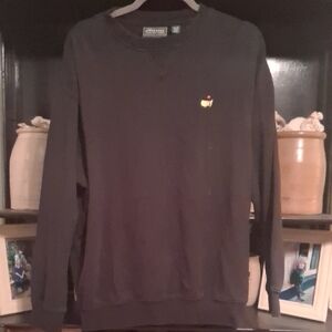 Masters Men's Black Crewneck Sweater with Logo